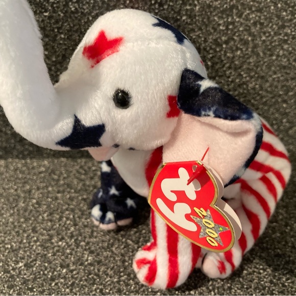 NWT Vintage "Righty 2000" Beanie Baby. Date of birth 7/4/2000. - Picture 6 of 15